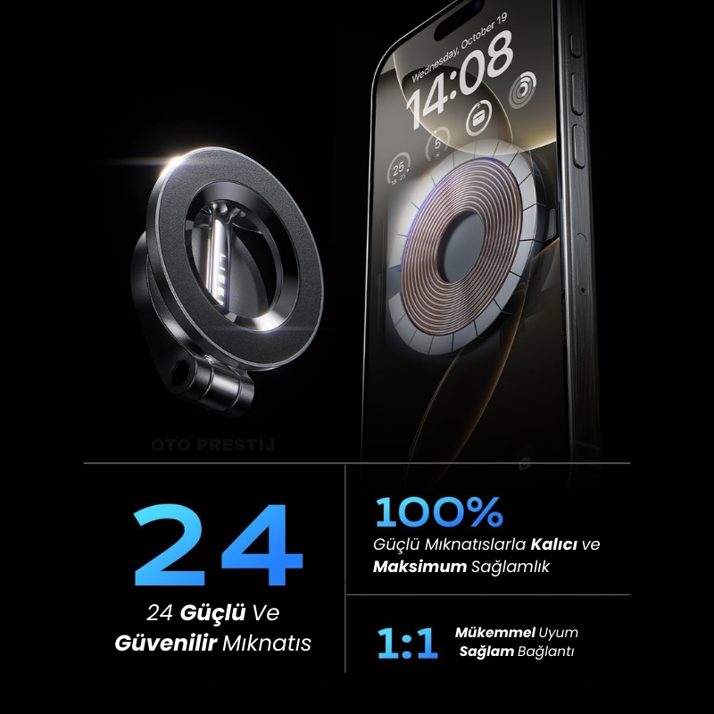 Auto Prestij | MagSafe & Manyetik 1080° Telefon Tutucu